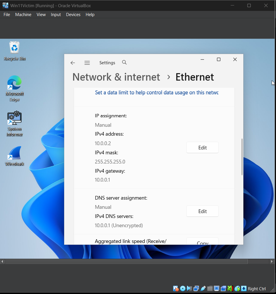 Windows IP configuration